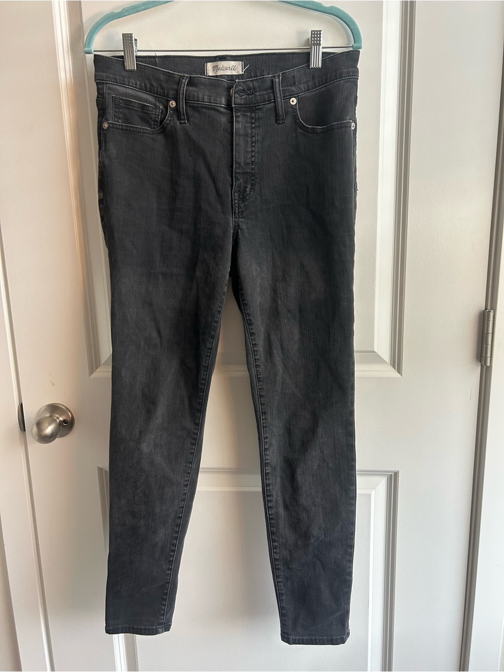 Madewell Women’s High Rise Skinny Jeans in Washed Black